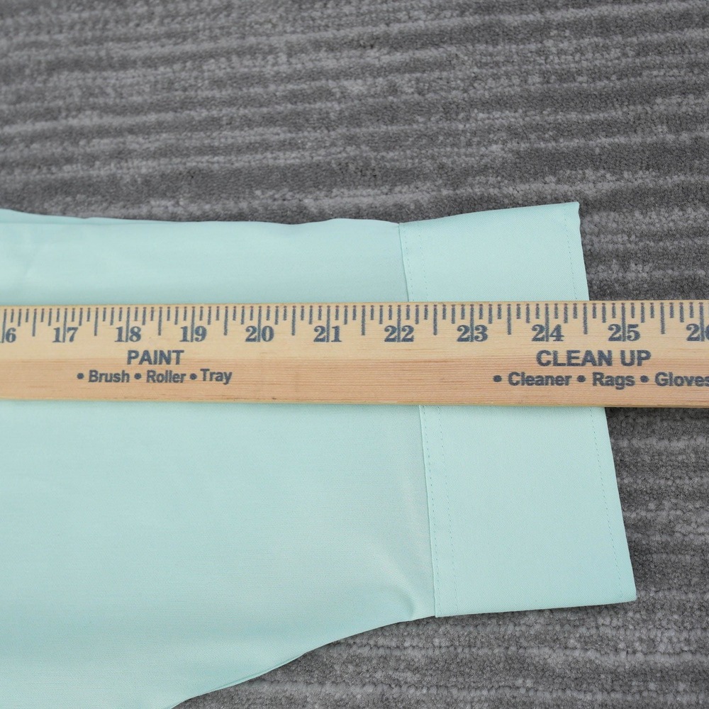 Van Heusen Dress Shirt Men Mint Green Ultra Wrinkle Free Big New 20 34/35 - Picture 7 of 13